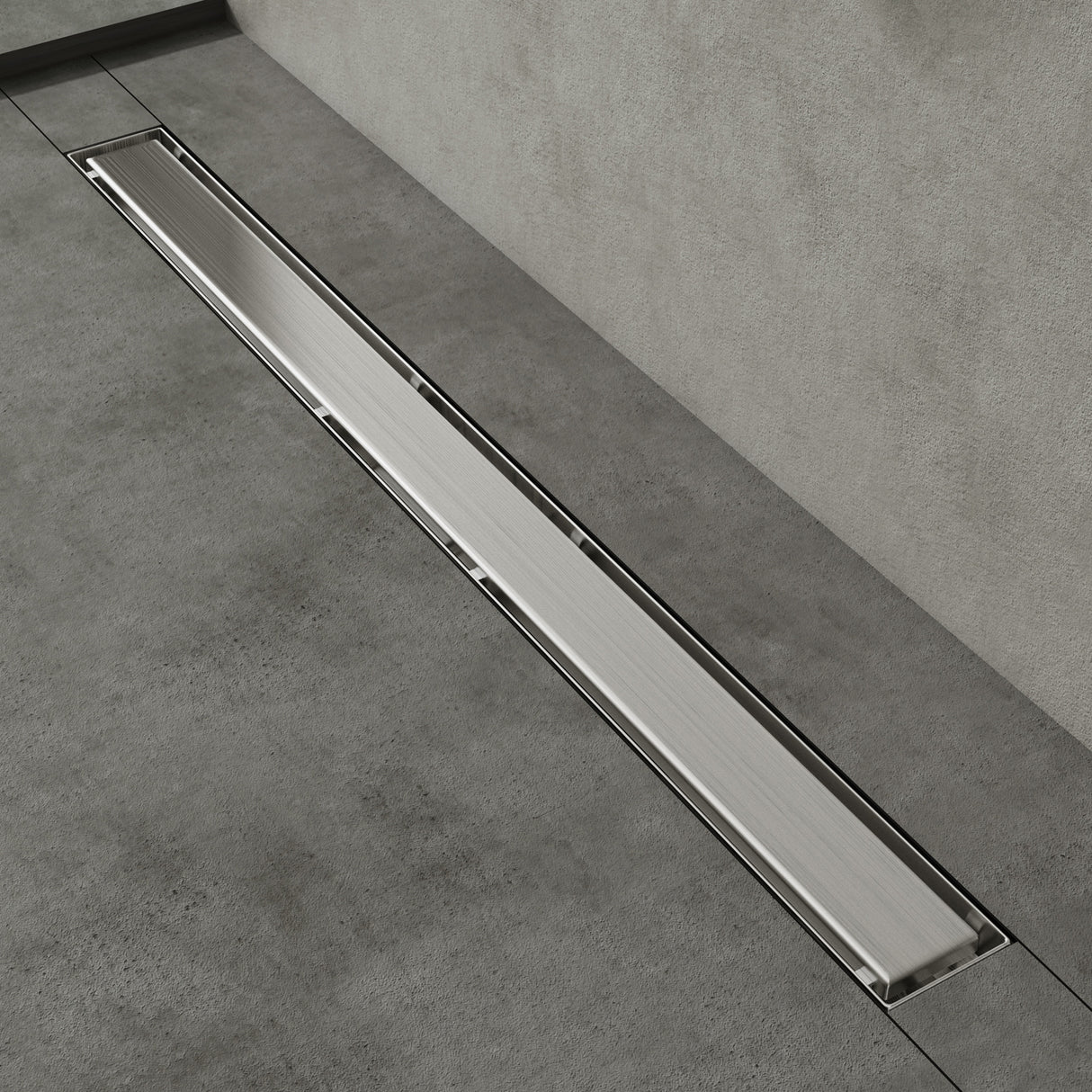 glasvilla Canaletta Scarico in Acciaio Inox per Box Doccia Canalina di Scarico Doccia a Pavimento Piastrellabile con Filtro per Capelli KE110