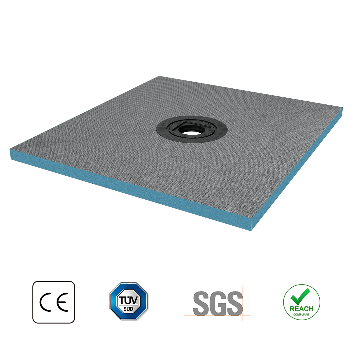 glasvilla Piatto Doccia da Piastrellare in Rigida Polistirene, Piatto Doccia Pronto da Piastrellare per Bagno, Tagliabile Dimensione XPS