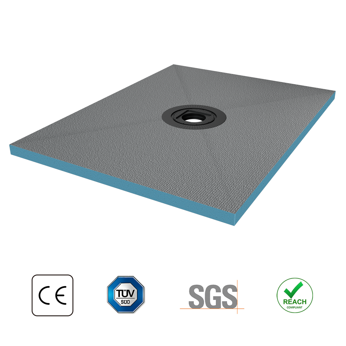 glasvilla Piatto Doccia da Piastrellare in Rigida Polistirene, Piatto Doccia Pronto da Piastrellare per Bagno, Tagliabile Dimensione XPS