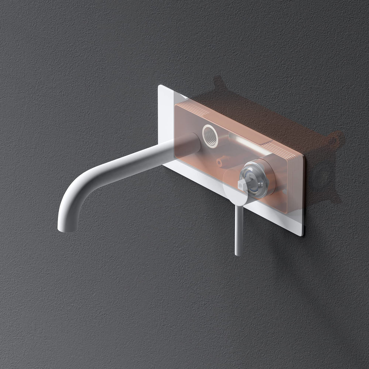 glasvilla Armatur Wandarmatur edel verchromt Waschbeckenarmatur inkl. Einbaukörper