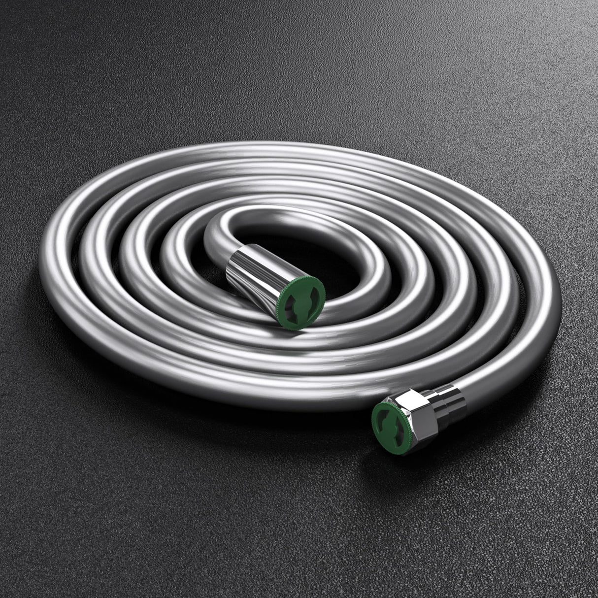 manguera de ducha flexible glasvilla manguera de ducha lisa cromada aspecto metálico protección contra dobleces