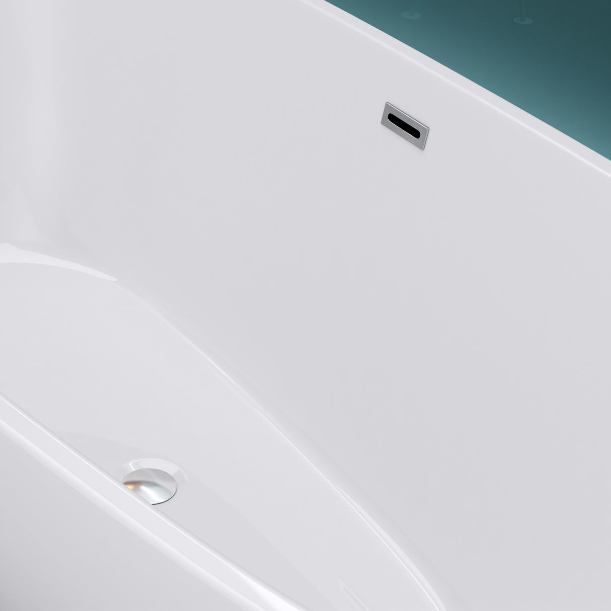 Baignoire îlot ovale en acrylique Glasvilla avec bonde escamotable, blanche, 170 x 75 x 58 cm, Vicenza519