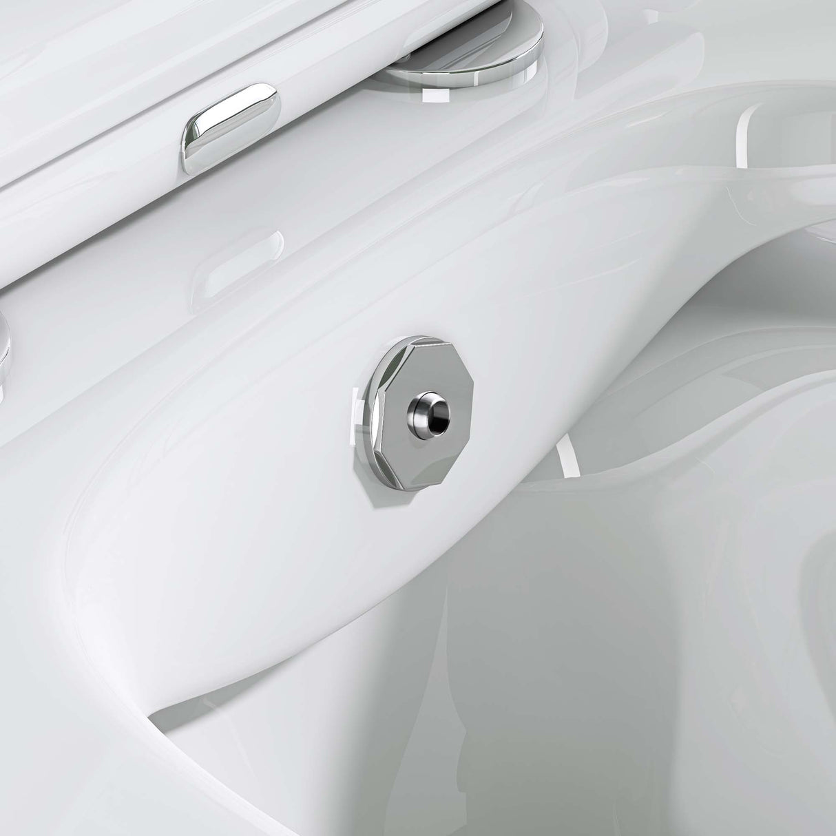 WC suspendu Glasvilla WC mural WC sans bride blanc en céramique mural avec abaissement automatique Aachen601