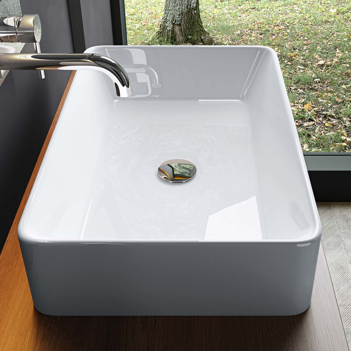 glasvilla Waschbecken Aufsatzwaschbecken BTH: 59x38x13,5cm Waschschale aus Keramik Brüssel105D