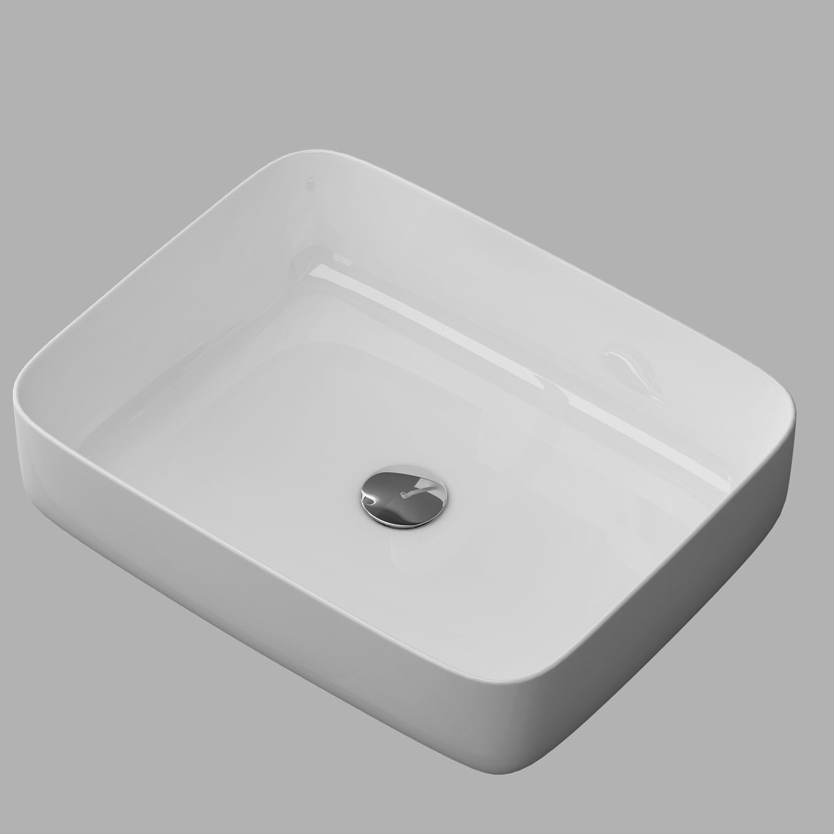 glasvilla Waschbecken Aufsatzwaschbecken Waschtisch aus Keramik in Weiß rechteckig mit Nano-Beschichtung/Lotus-Effekt Brüssel106