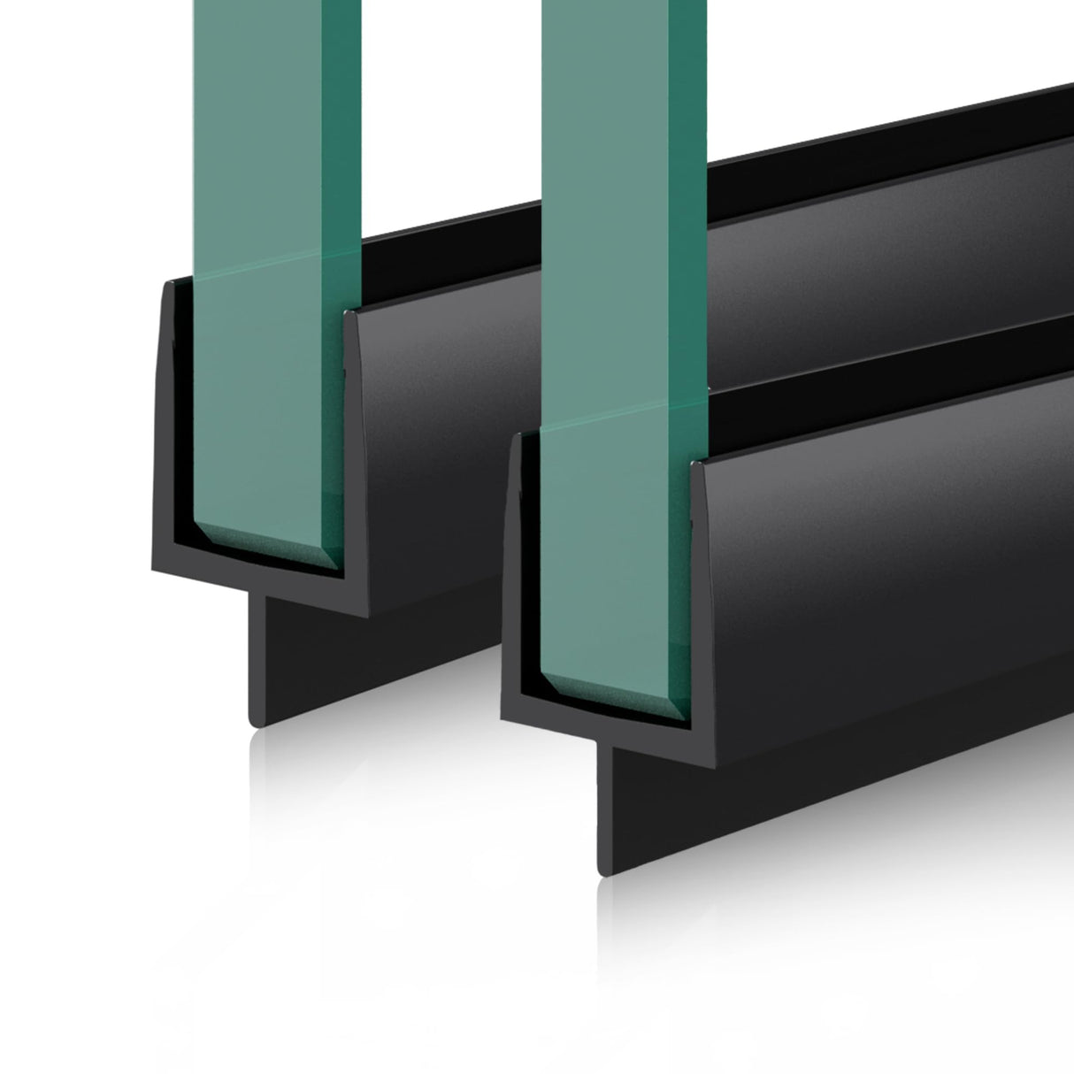 glasvilla Guarnizione Sottoporta in PVC per Box Doccia, Guarnizione per Porta Doccia Vetro da 6-8 mm, Ricambio Orizzontale di Guarnizione per Cabine Doccia