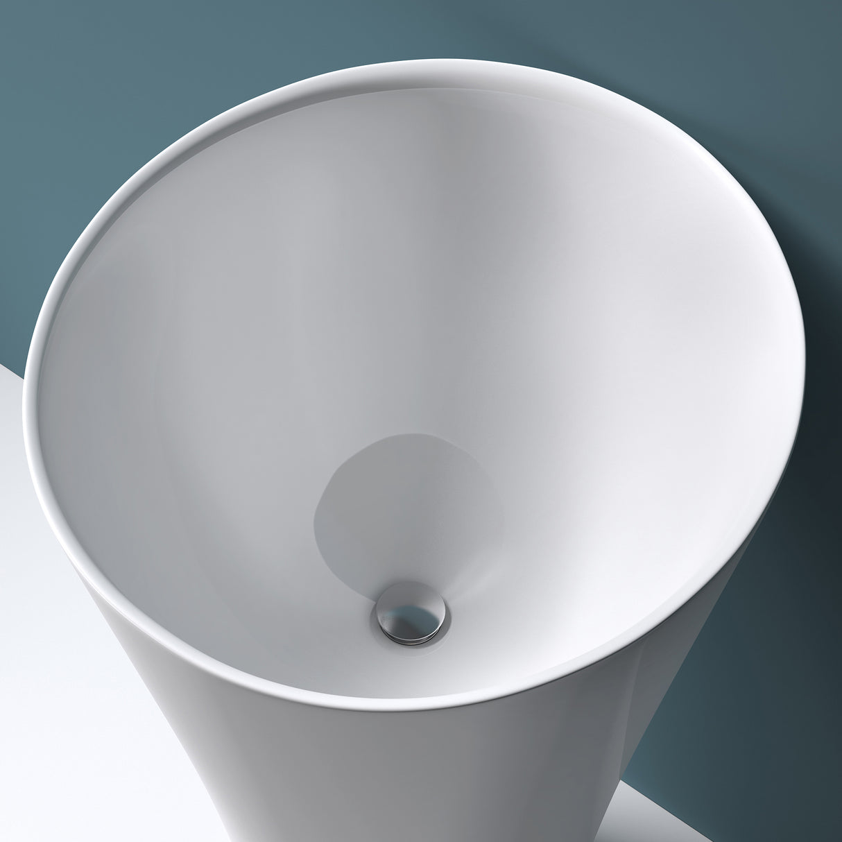 glasvilla Waschbecken Standwaschbecken aus Mineralguss Waschtischsäule Standsäule Colossum33