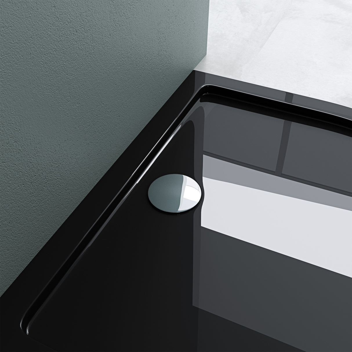 glasvilla Piatto Doccia in Acrilico Piatto Doccia Quadrato Altezza di 4CM, Faro4