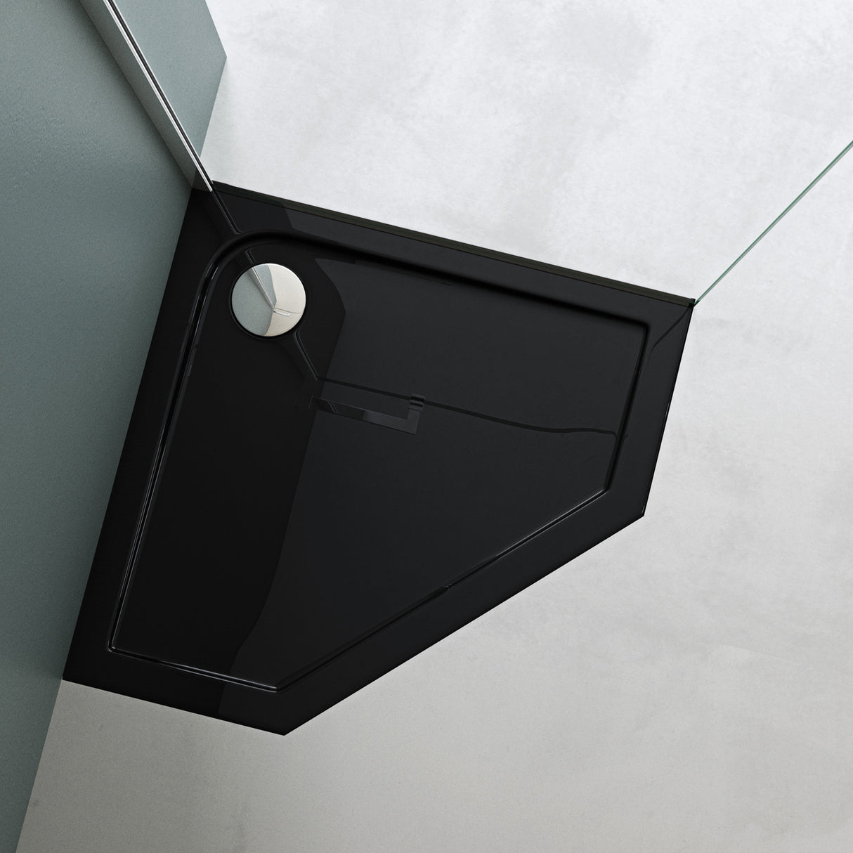 glasvilla Piatto Doccia in Acrilico Piatto Doccia Pentagonale Altezza di 4cm, Faro5