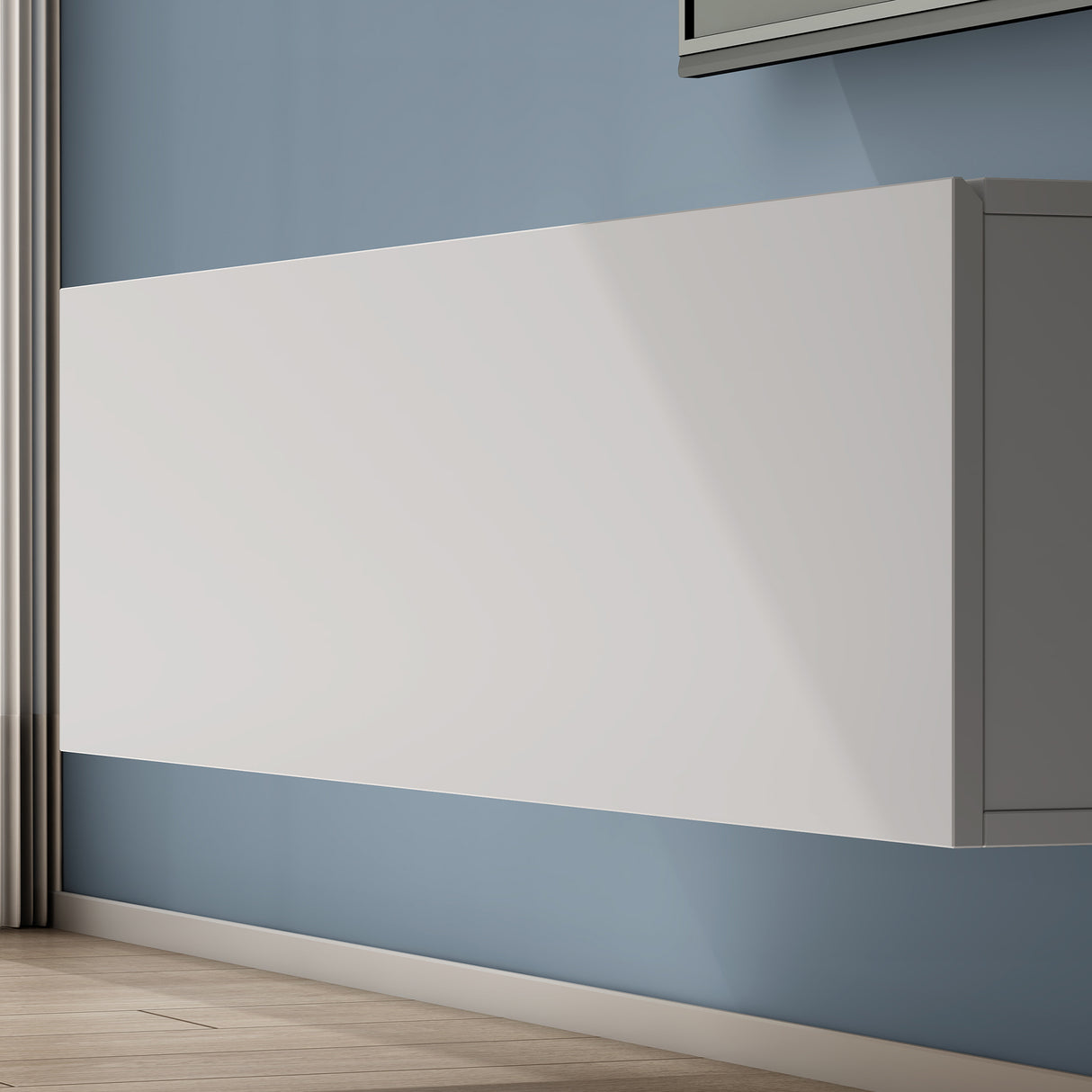 Table TV glasvilla Meuble TV Meuble TV Poignée dissimulée avec fermeture en douceur Meuble mural bas pour salon Meuble TV02