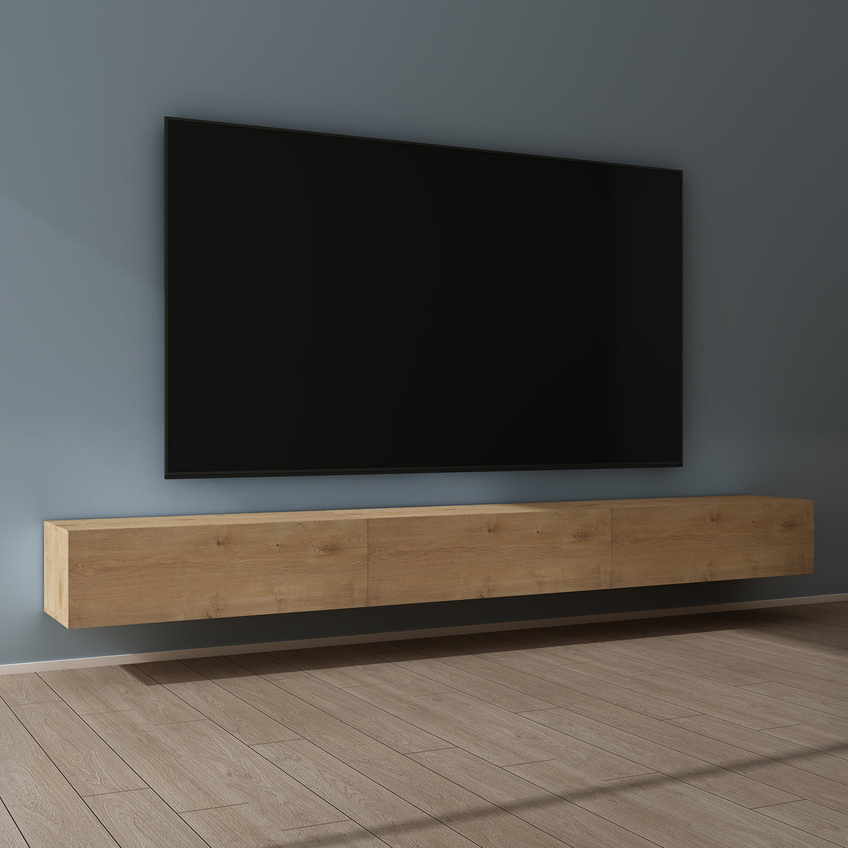 Table TV glasvilla Meuble TV Meuble TV Poignée dissimulée avec fermeture en douceur Meuble mural bas pour salon Meuble TV02