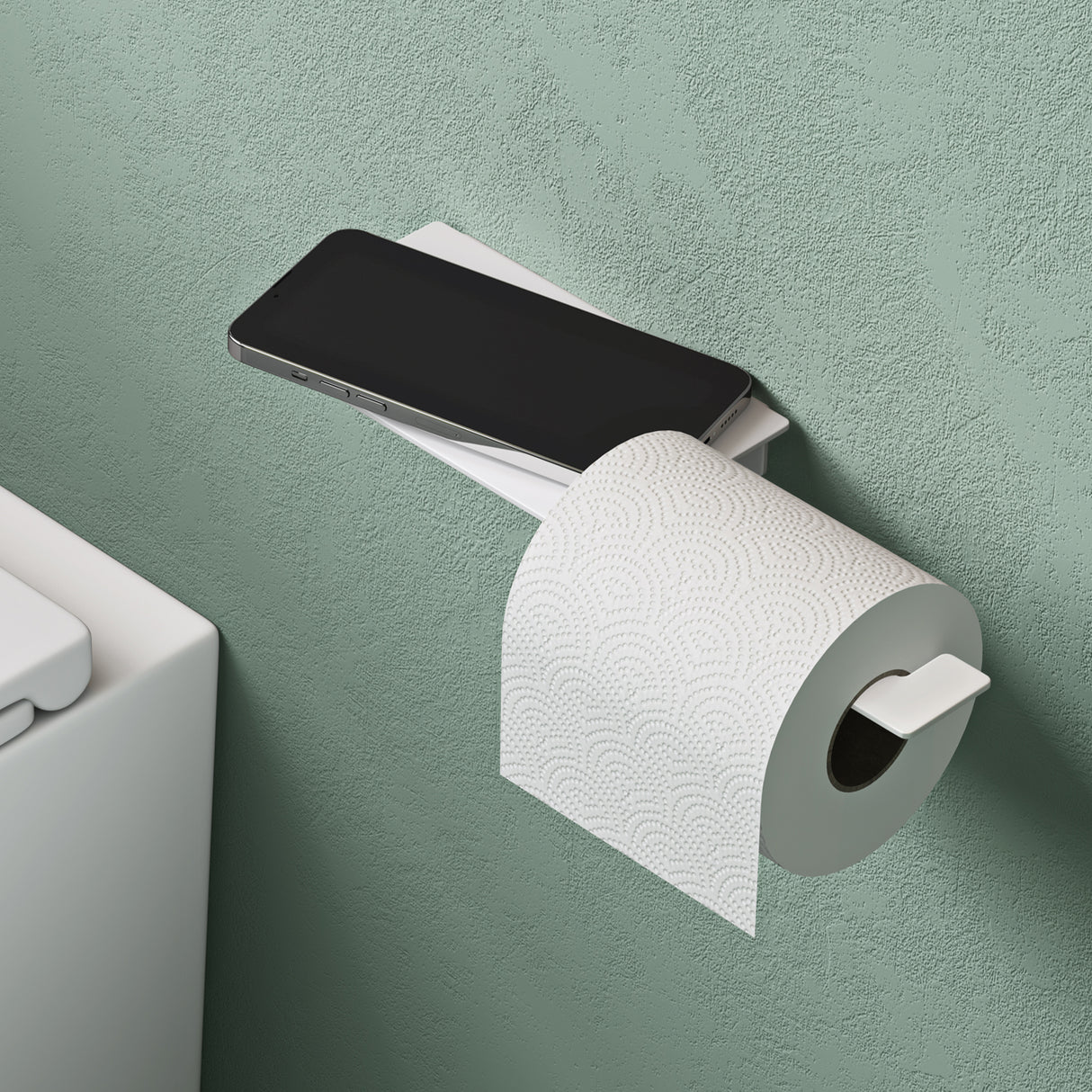 soporte de papel higiénico glasvilla, soporte de papel higiénico WC de acero inoxidable, soporte para rollos Lino-01