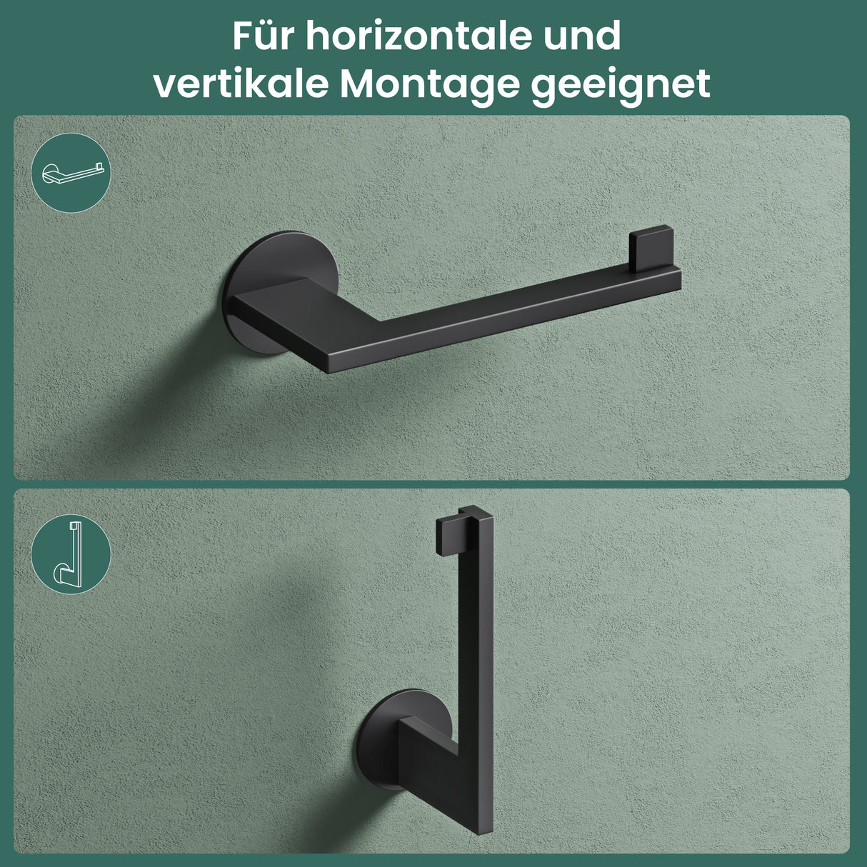soporte de papel higiénico glasvilla, soporte de papel higiénico WC de acero inoxidable, soporte para rollos Lino-02+03+04