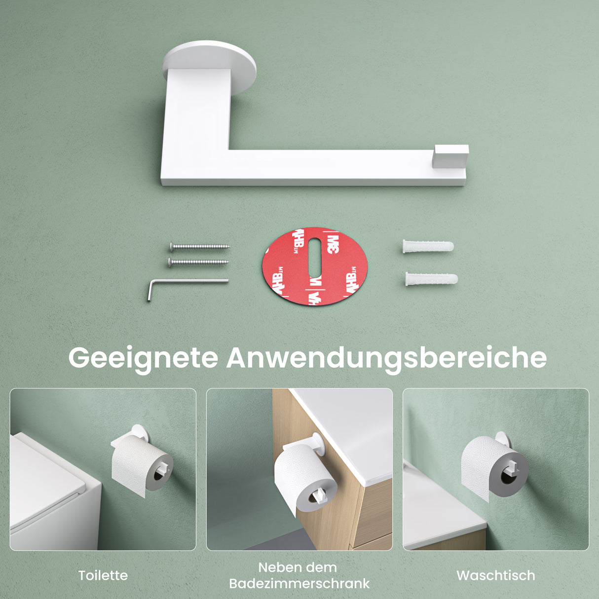 soporte de papel higiénico glasvilla, soporte de papel higiénico WC de acero inoxidable, soporte para rollos Lino-02+03+04