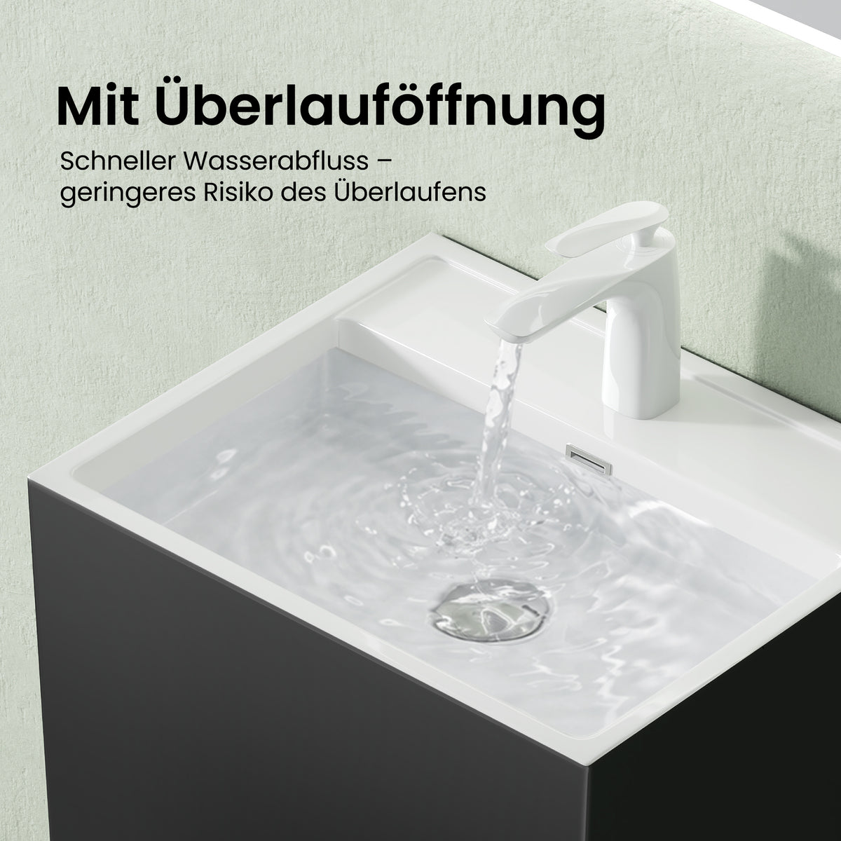 lavabo de diseño glasvilla freestanding Col34 de mineral compuesto