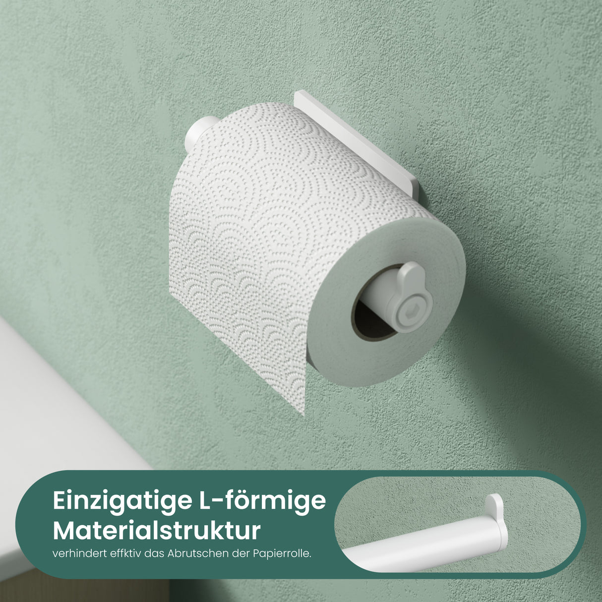 glasvilla Toilettenpapierhalter Klopapierhalter WC aus Edelstahl, Toilettenpapier Halterung Rollenhalter Lino-02+03+04