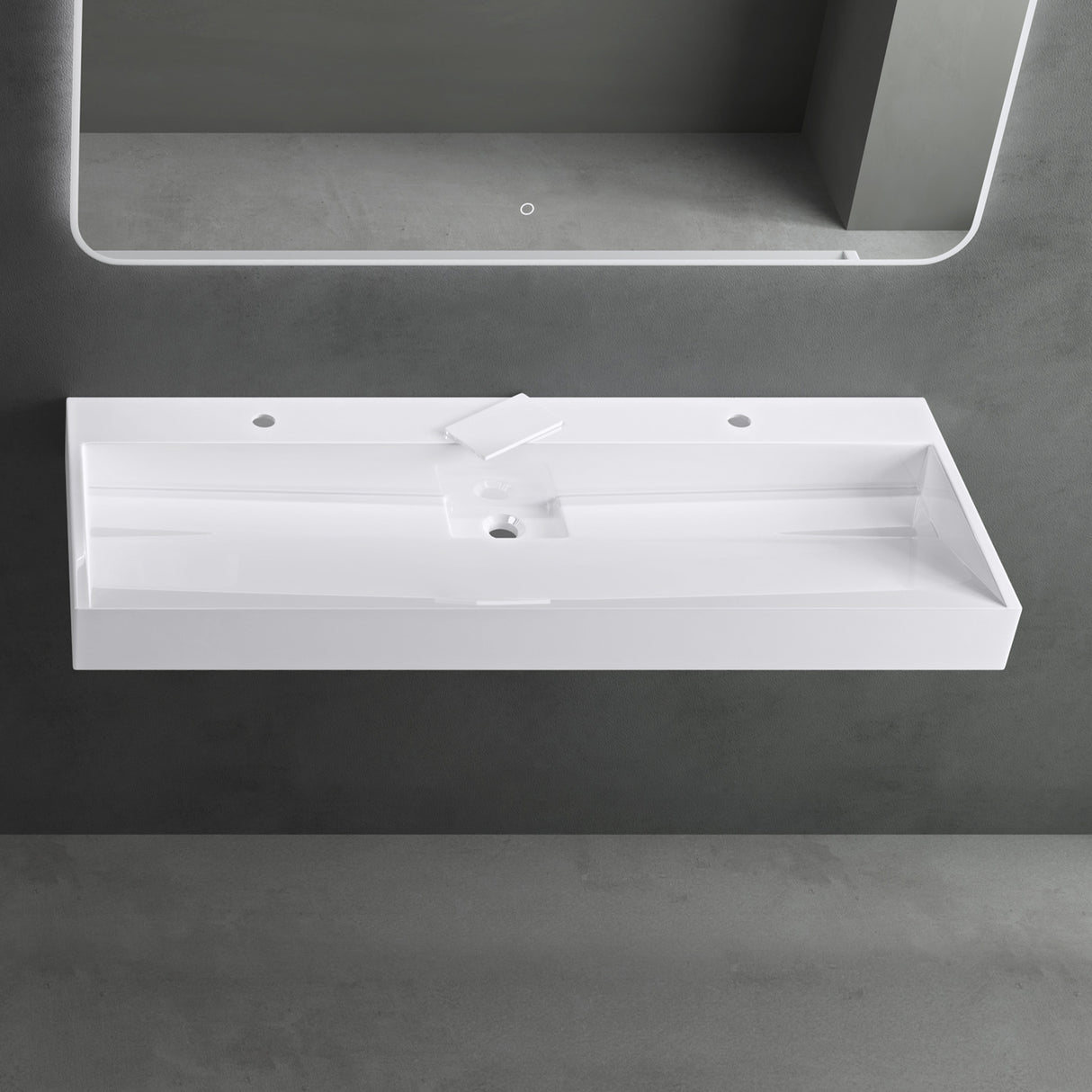 Lavabo Glasvilla Col19 Mineralguss moderno con válvula incluida