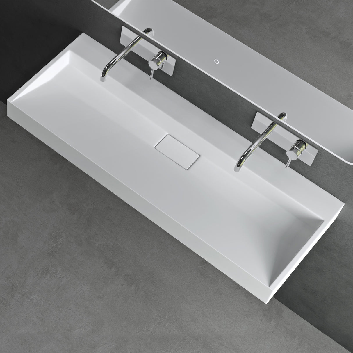 Lavabo Glasvilla Col19 Mineralguss moderno con válvula incluida