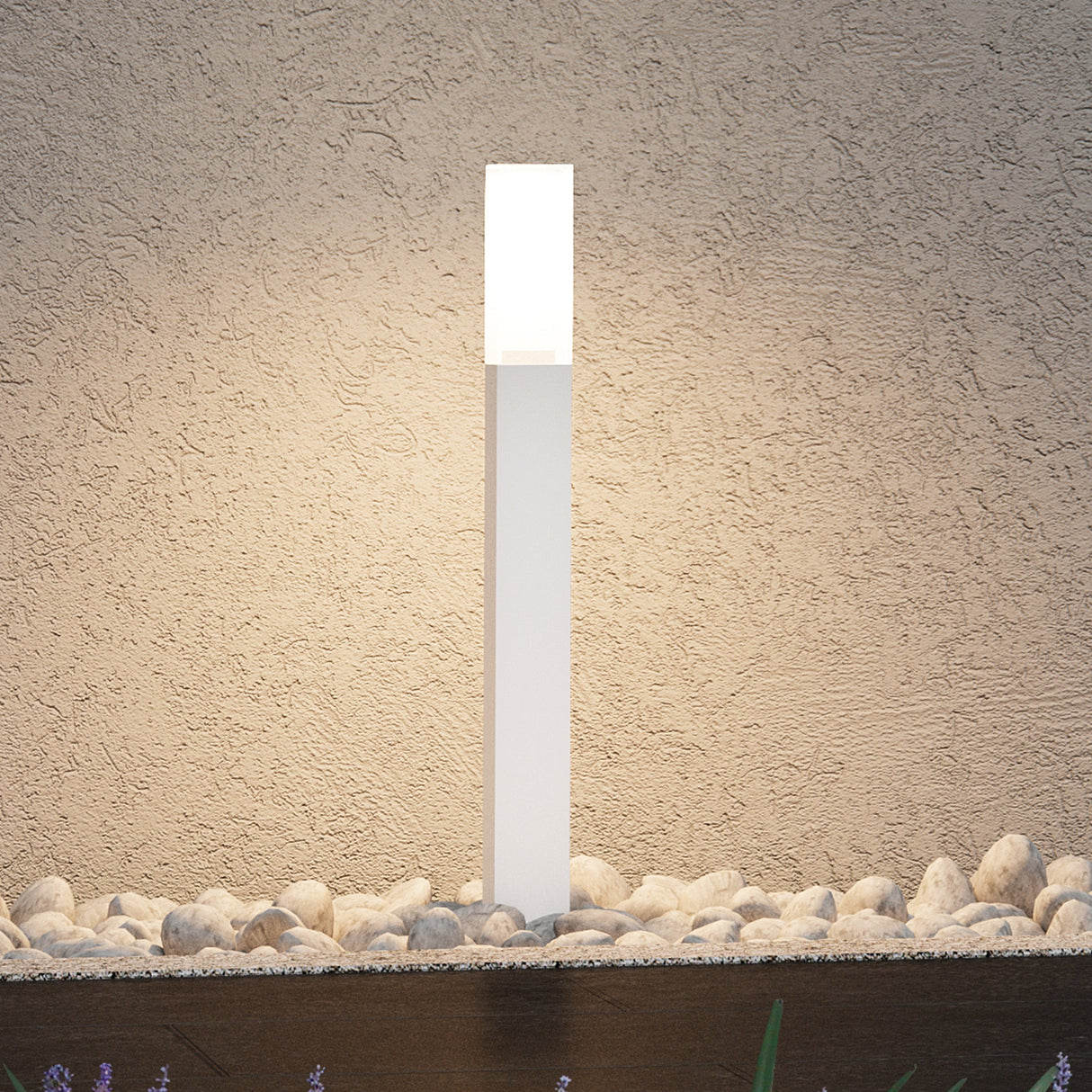 éclairage extérieur glasvilla IP65 éclairage de chemin extérieur | Borne lumineuse pour jardin, lampadaire 3000K, lampe de jardin | Lampadaire d'extérieur 3W Deus Lumina