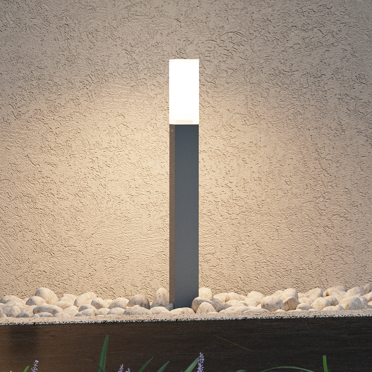 éclairage extérieur glasvilla IP65 éclairage de chemin extérieur | Borne lumineuse pour jardin, lampadaire 3000K, lampe de jardin | Lampadaire d'extérieur 3W Deus Lumina