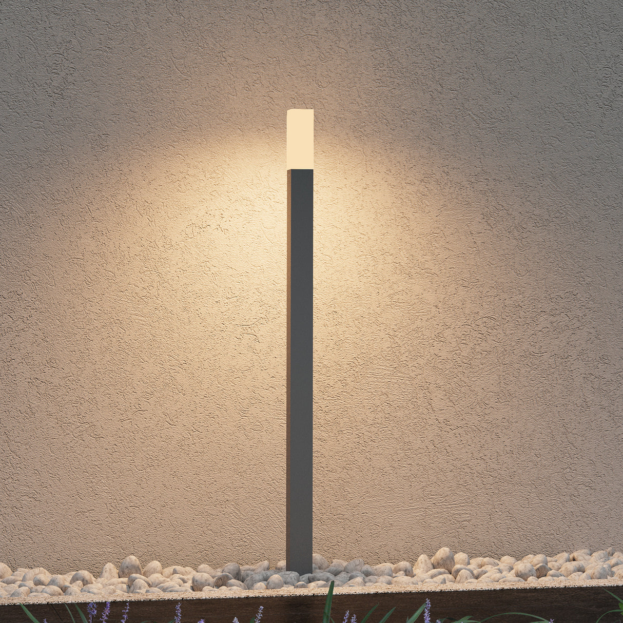 éclairage extérieur glasvilla IP65 éclairage de chemin extérieur | Borne lumineuse pour jardin, lampadaire 3000K, lampe de jardin | Lampadaire d'extérieur 3W Deus Lumina