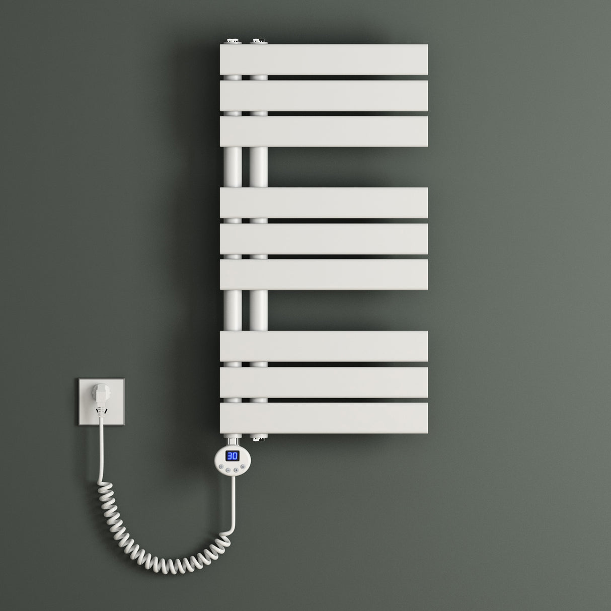 radiateur de salle de bain glasvilla branchement latéral électrique radiateur sèche-serviettes sèche-serviettes chauffage de salle de bain FN avec résistance 02