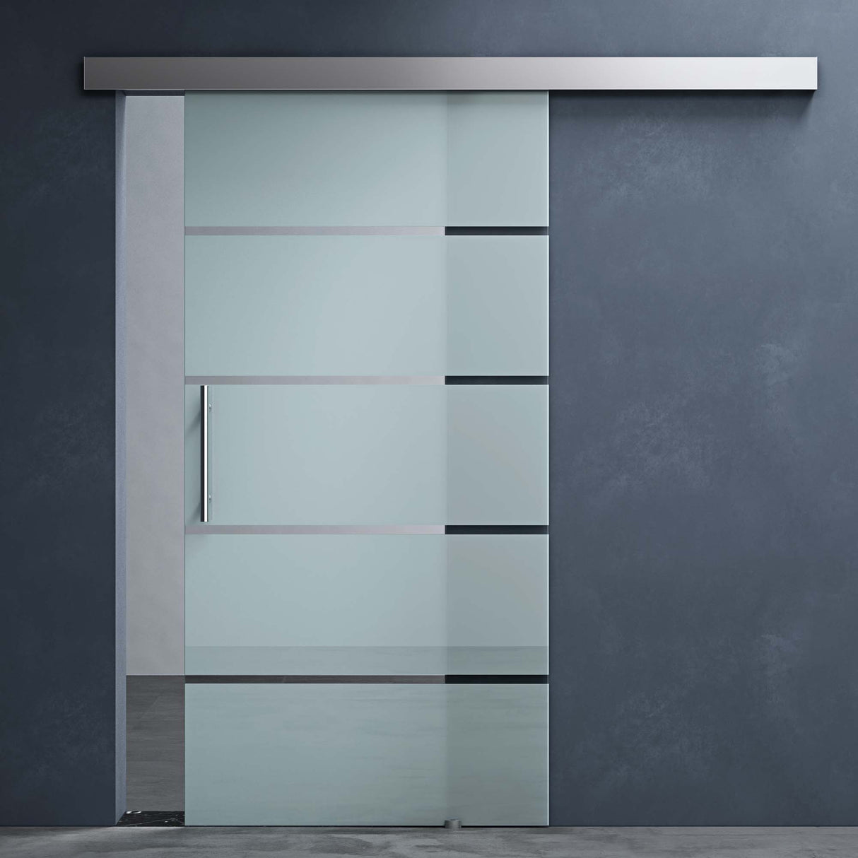 glasvilla Glasschiebetür komplettset Amalfi H: 2150mm, Griffart: Stangengriff, inkl. Softclose-Automatik, 8mm ESG-Sicherheitsglas