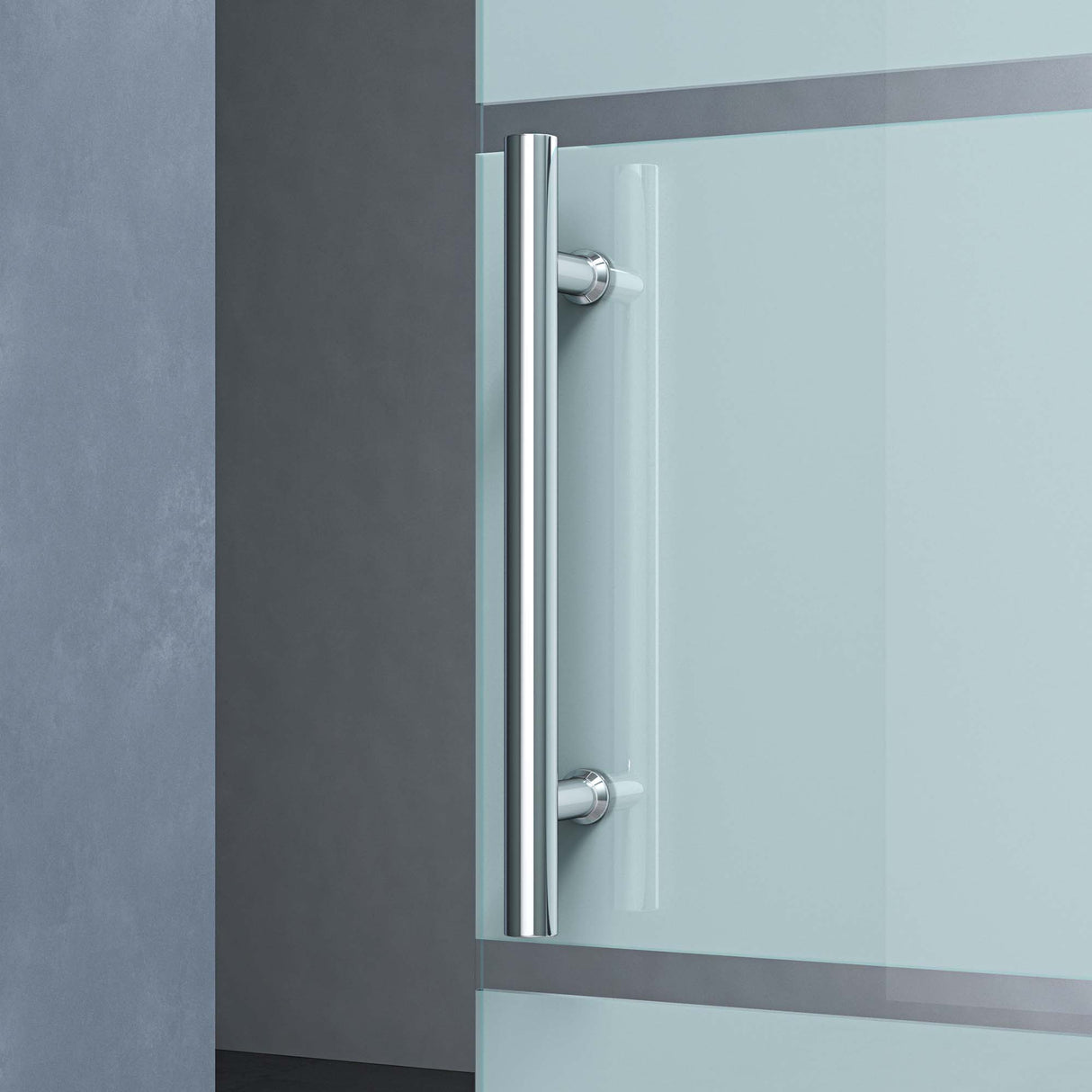 glasvilla Glasschiebetür komplettset Amalfi H: 2150mm, Griffart: Stangengriff, inkl. Softclose-Automatik, 8mm ESG-Sicherheitsglas