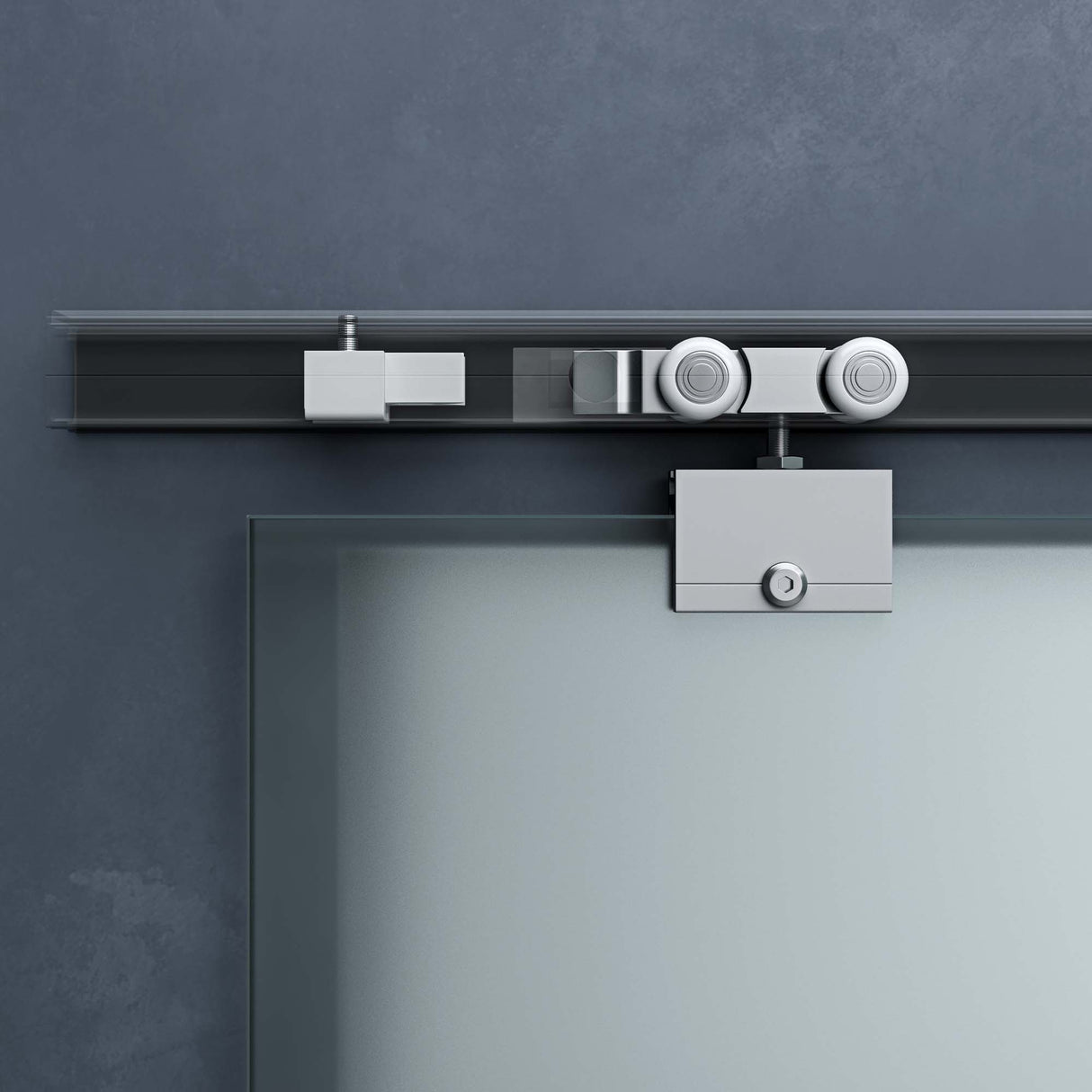 glasvilla Glasschiebetür komplettset Amalfi H: 2150mm, Griffart: Stangengriff, inkl. Softclose-Automatik, 8mm ESG-Sicherheitsglas