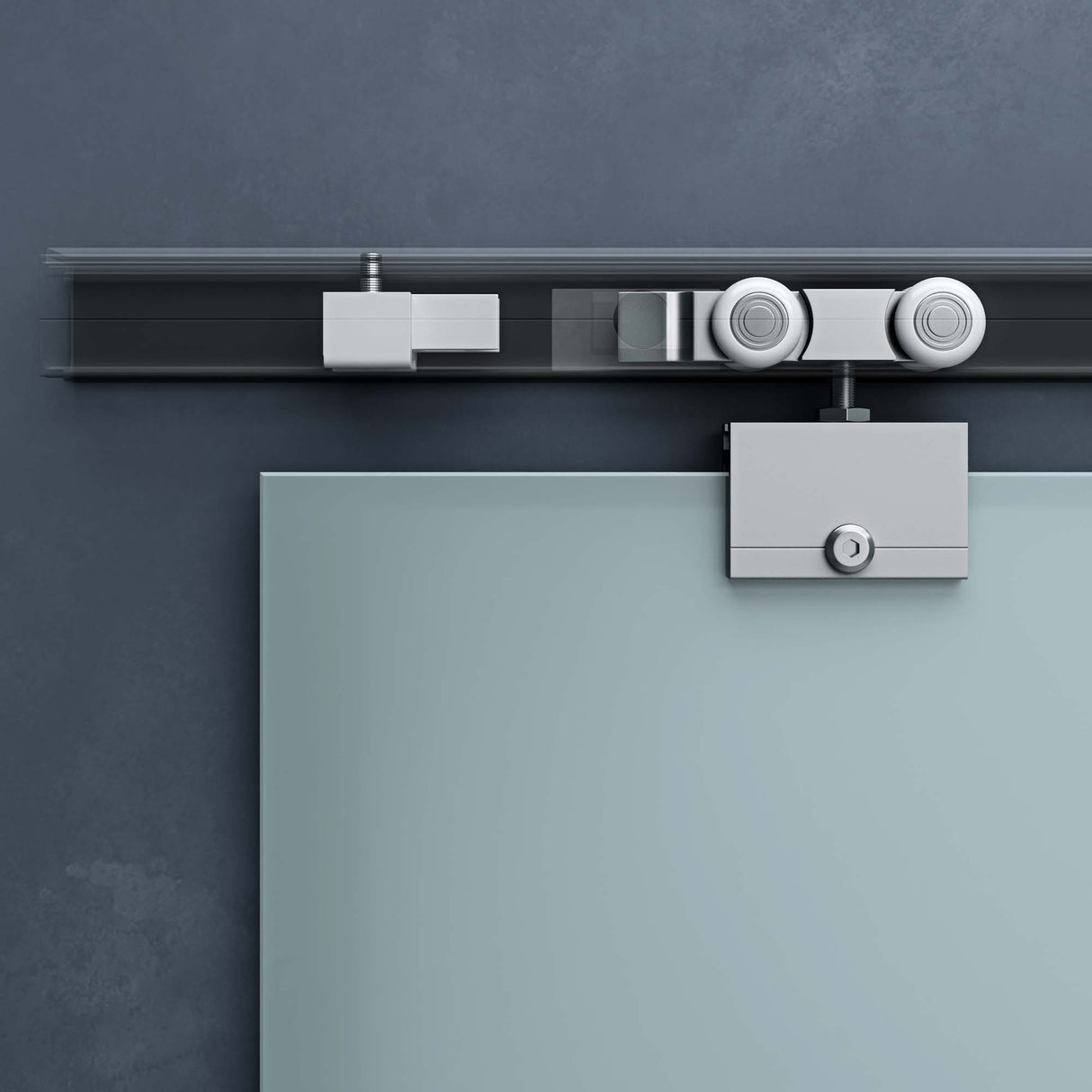 glasvilla Glasschiebetür komplettset Amalfi H: 2150mm, Griffart: Stangengriff, inkl. Softclose-Automatik, 8mm ESG-Sicherheitsglas