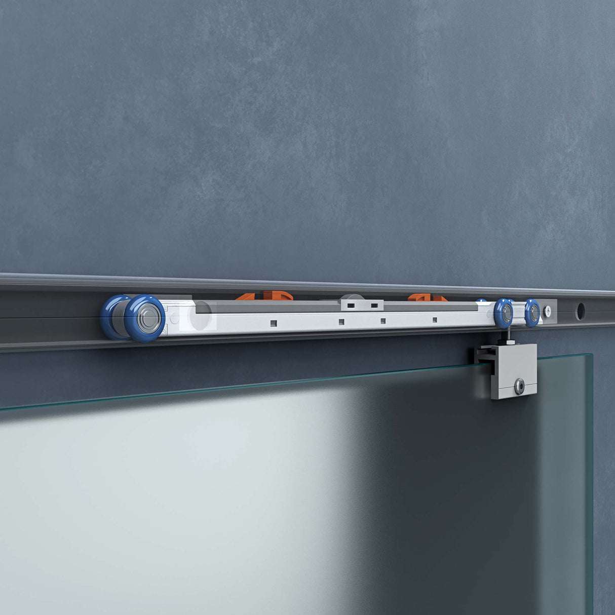 glasvilla Glasschiebetür komplettset Amalfi H: 2150mm, Griffart: Stangengriff, inkl. Softclose-Automatik, 8mm ESG-Sicherheitsglas