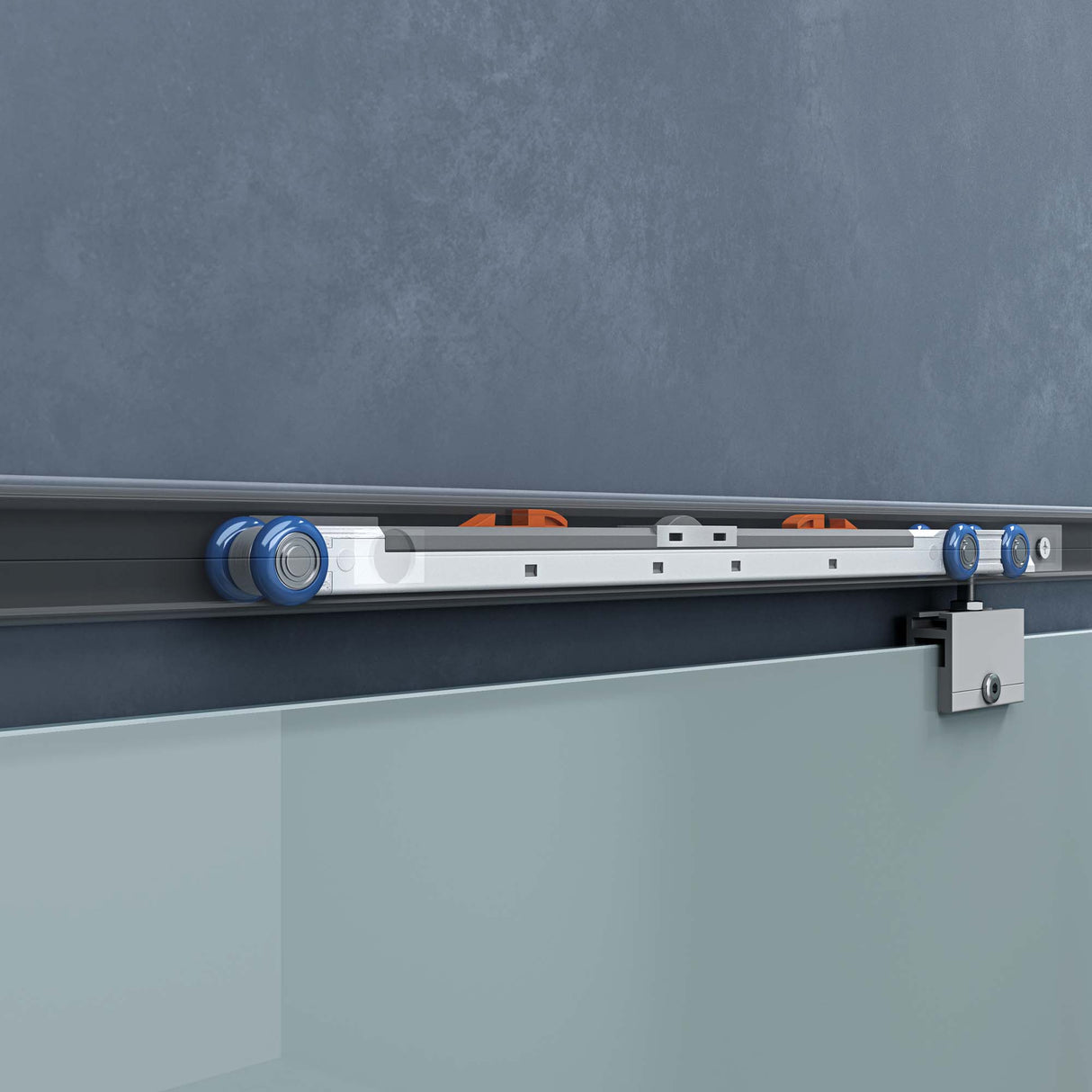 glasvilla Glasschiebetür komplettset Amalfi H: 2150mm, Griffart: Stangengriff, inkl. Softclose-Automatik, 8mm ESG-Sicherheitsglas