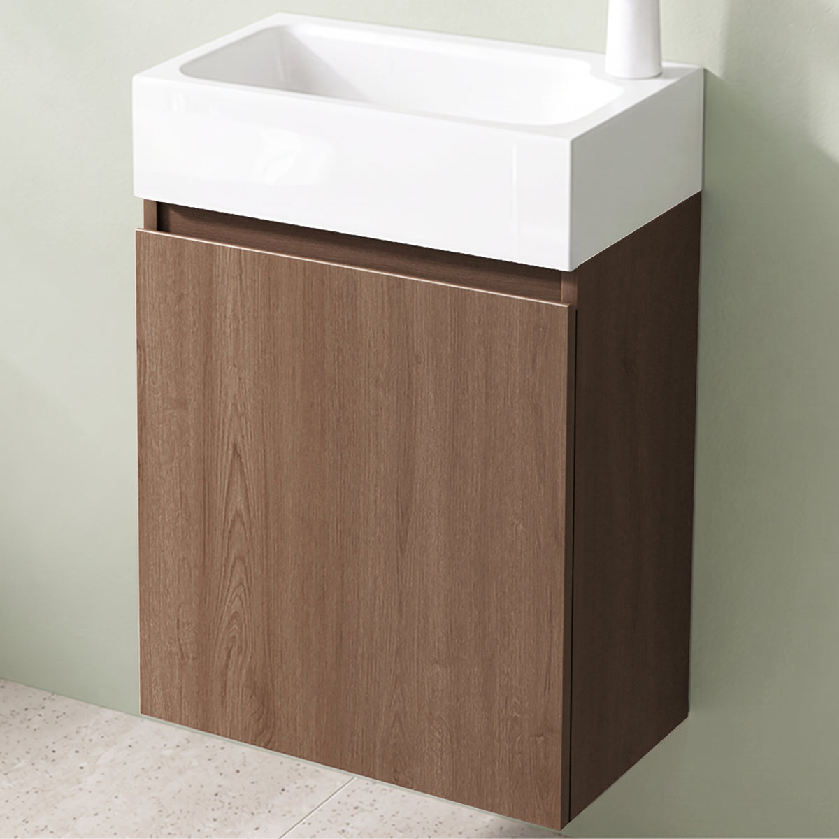 glasvilla Ensemble de Meubles de Salle de Bain avec Lavabo Blanc et Meuble Sous-Vasque LTH 46x26x63 cm Pisa02