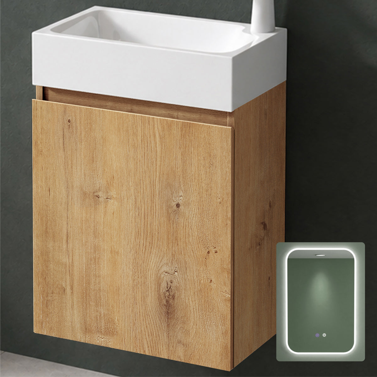 glasvilla Ensemble de Meubles de Salle de Bain avec Lavabo Blanc et Meuble Sous-Vasque LTH 46x26x63 cm Pisa02