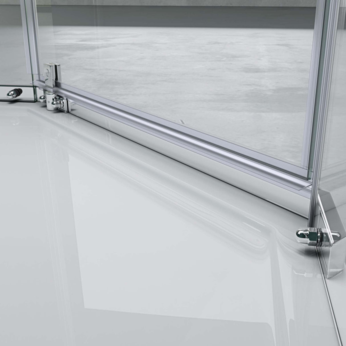 Cabine de douche pentagonale Glasvilla avec receveur, paroi de douche, verre véritable, installation au niveau du sol possible, paroi de douche en verre trempé de sécurité de 8 mm Ravenna08