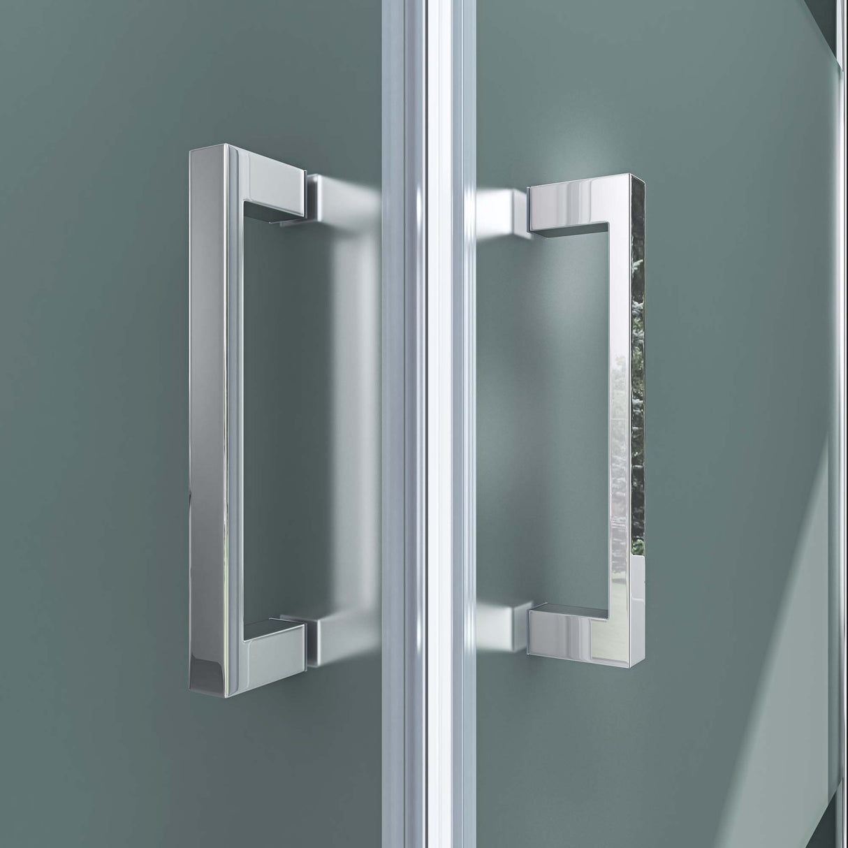 cabina de ducha glasvilla entrada en esquina mecanismo de elevación y descenso separación de ducha vidrio lechoso vidrio de seguridad ESG efecto loto plegable Ravenna24MS