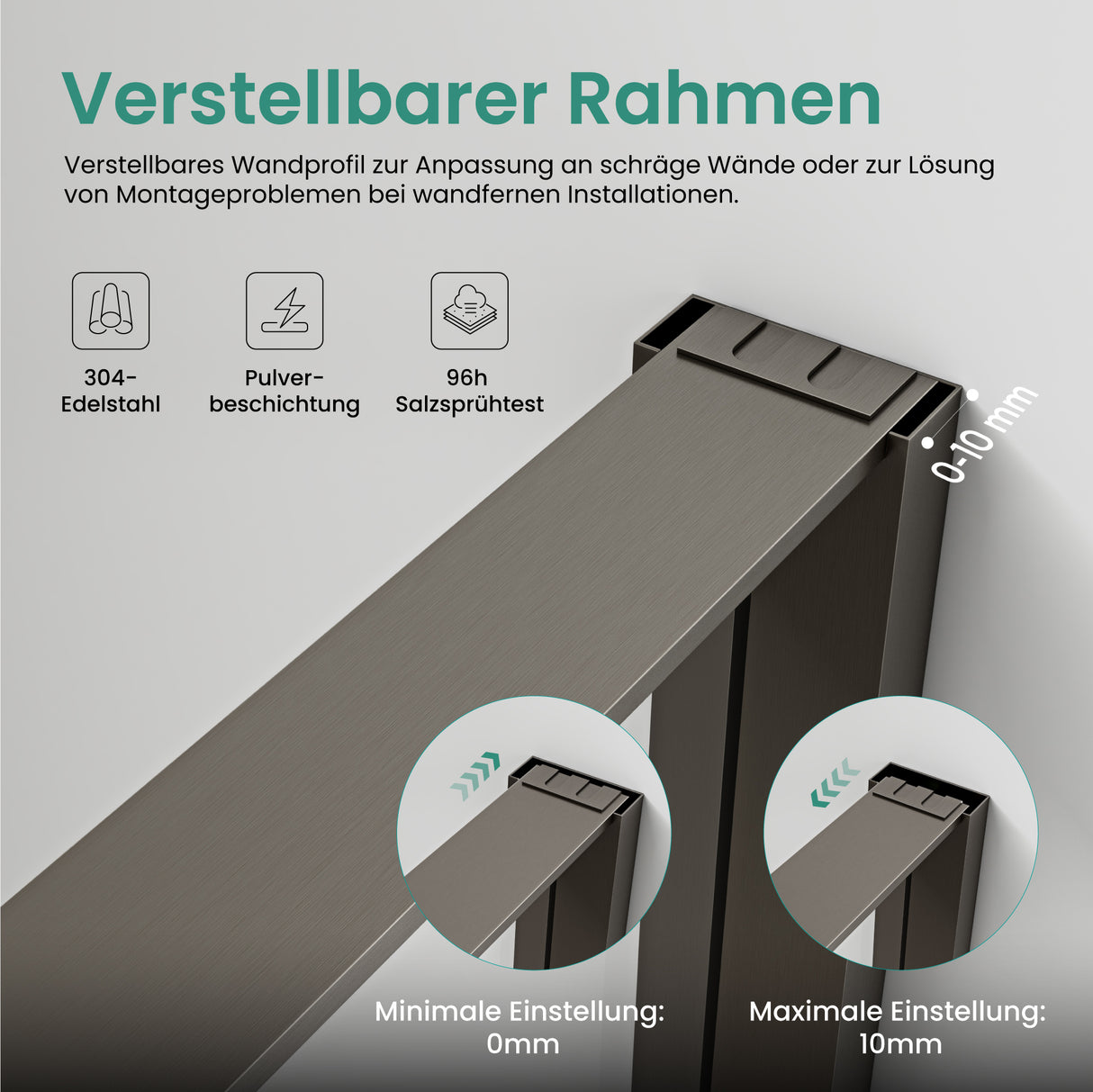 glasvilla Fünfeckdusche mit Drehtür Duschkabine Eckdusche 8mm ESG-Sicherheitsglas Nano-Beschichtung Duschabtrennung Ravenna68K-Plus