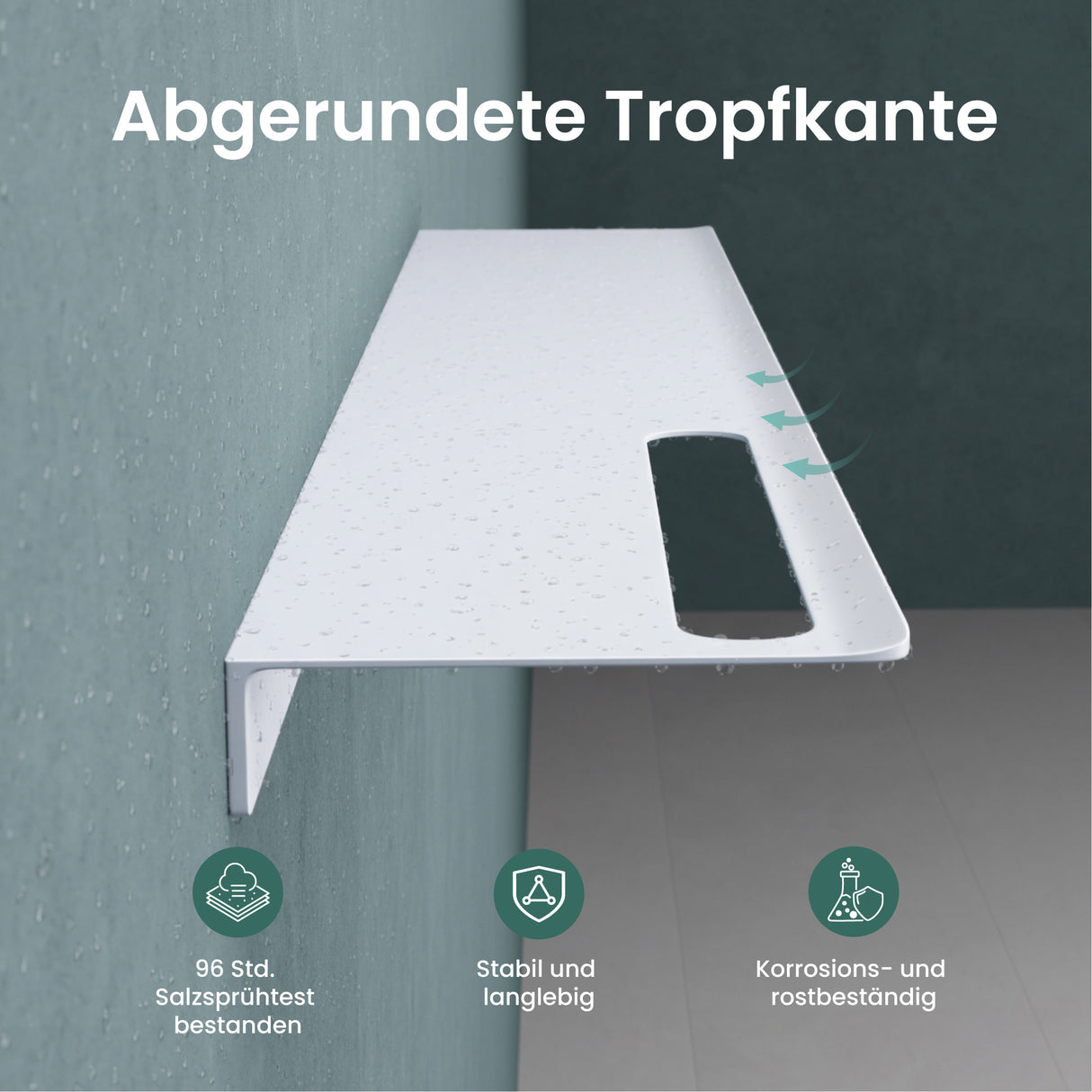 glasvolla Duschablage zum Bohren oder Kleben Duschregal Badablage aus Aluminium Badezimmerablage zur Wandmontage Badezimmer Organizer Reglo-06
