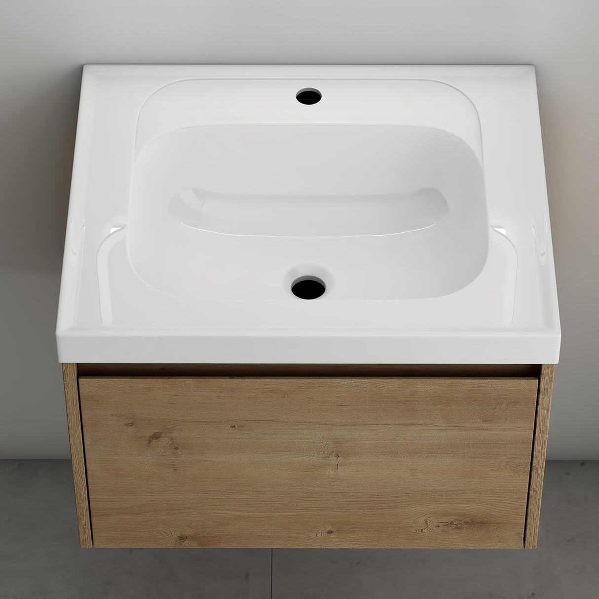 glasvilla Mobile Bagno Sospeso con Lavabo Mobiletto da Bagno con Lavabo da Marmo fuso Salerno