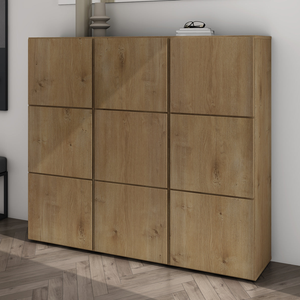 glasvilla zapatero cómoda de zapatos con 3 armarios BTH: 45x36x120 cm estante para zapatos muebles zapatero02