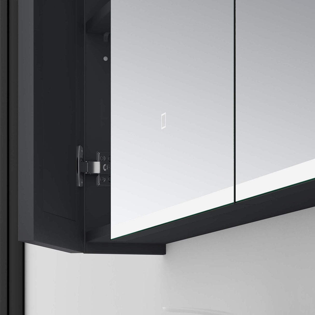 glasvilla Armadietto a Specchio con Luce Specchio con Pensile per Bagno con Luce LED Mobiletto da Bagno con Illuminazione a LED Spiegelschrank-04