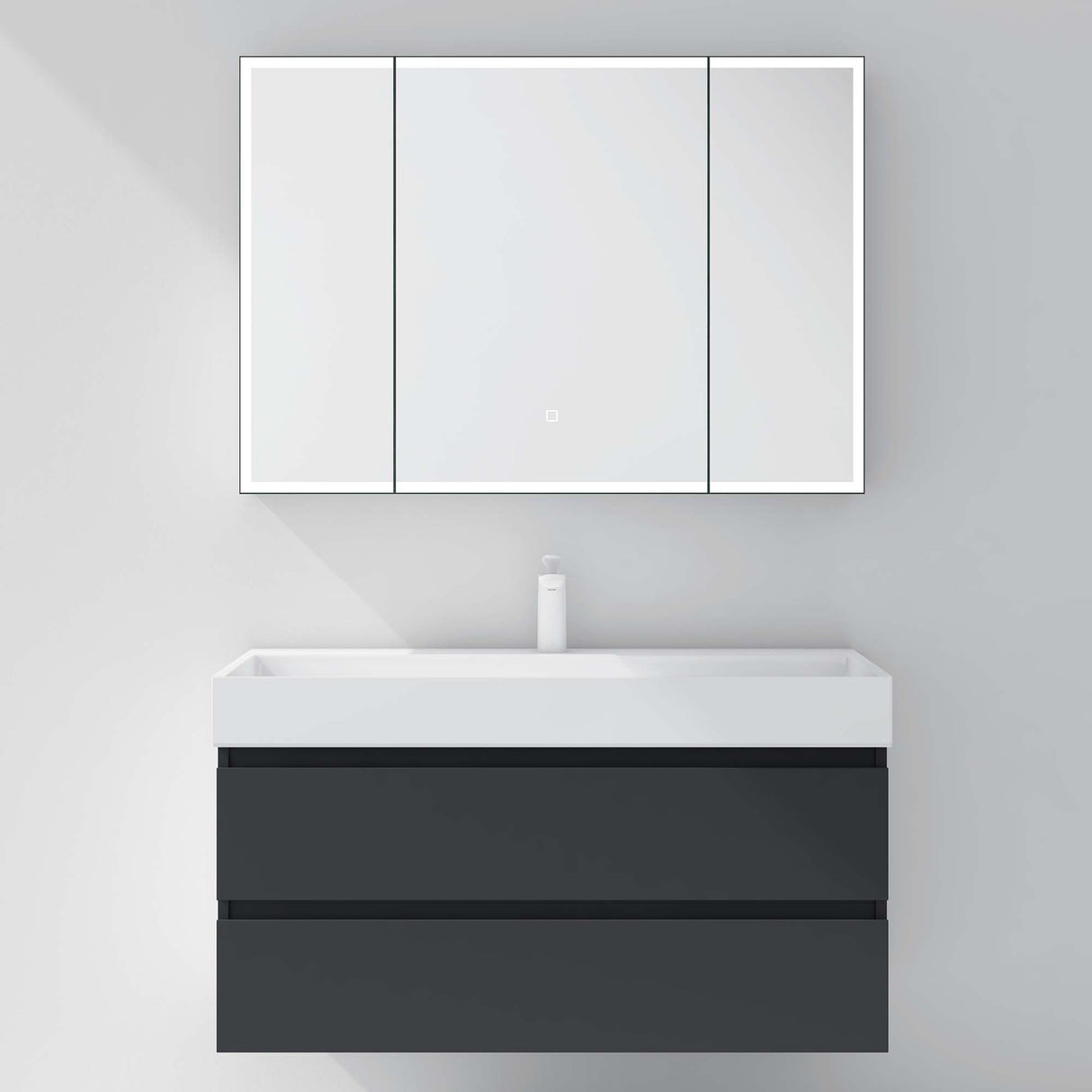 glasvilla Armadietto a Specchio con Luce Specchio con Pensile per Bagno con Luce LED Mobiletto da Bagno con Illuminazione a LED Spiegelschrank-04