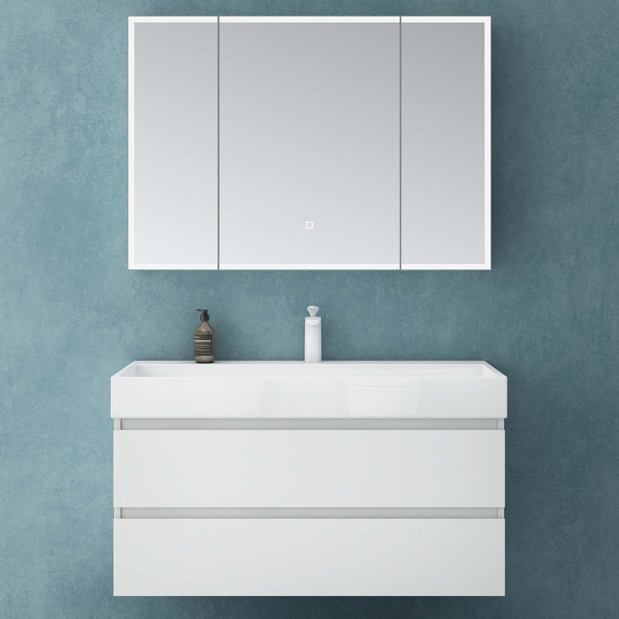 glasvilla Armadietto a Specchio con Luce Specchio con Pensile per Bagno con Luce LED Mobiletto da Bagno con Illuminazione a LED Spiegelschrank-04