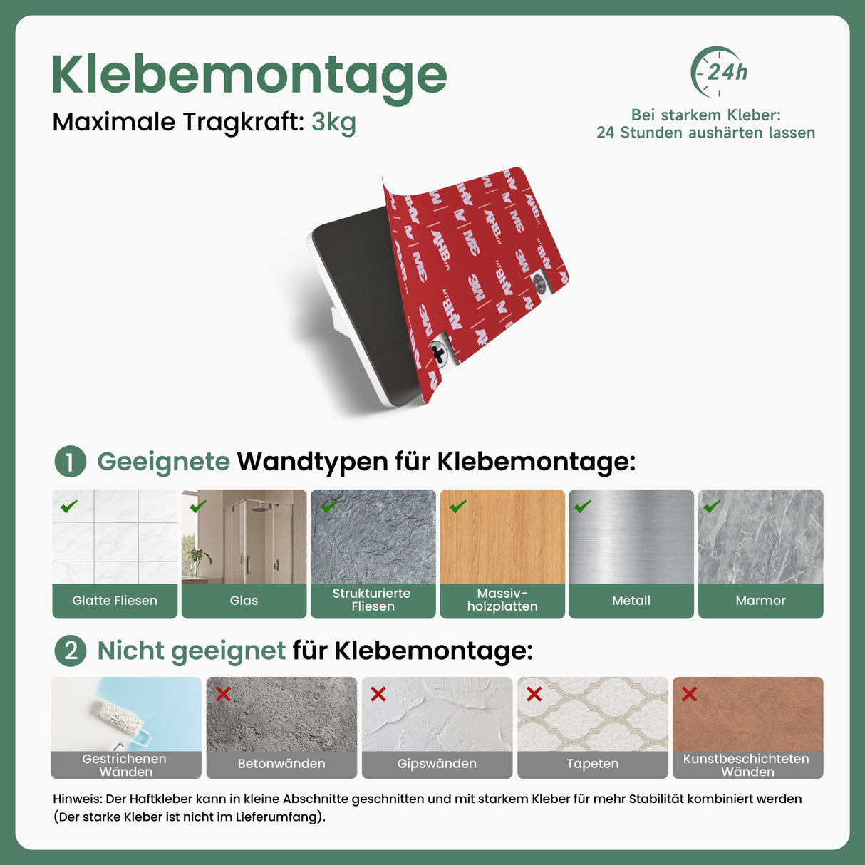 glasvilla Appendiabiti da Parete, Attaccapanni da Muro in Acciaio Inossidabile per Camera da Letto, Ingresso, Cucina, Stalo-04+05