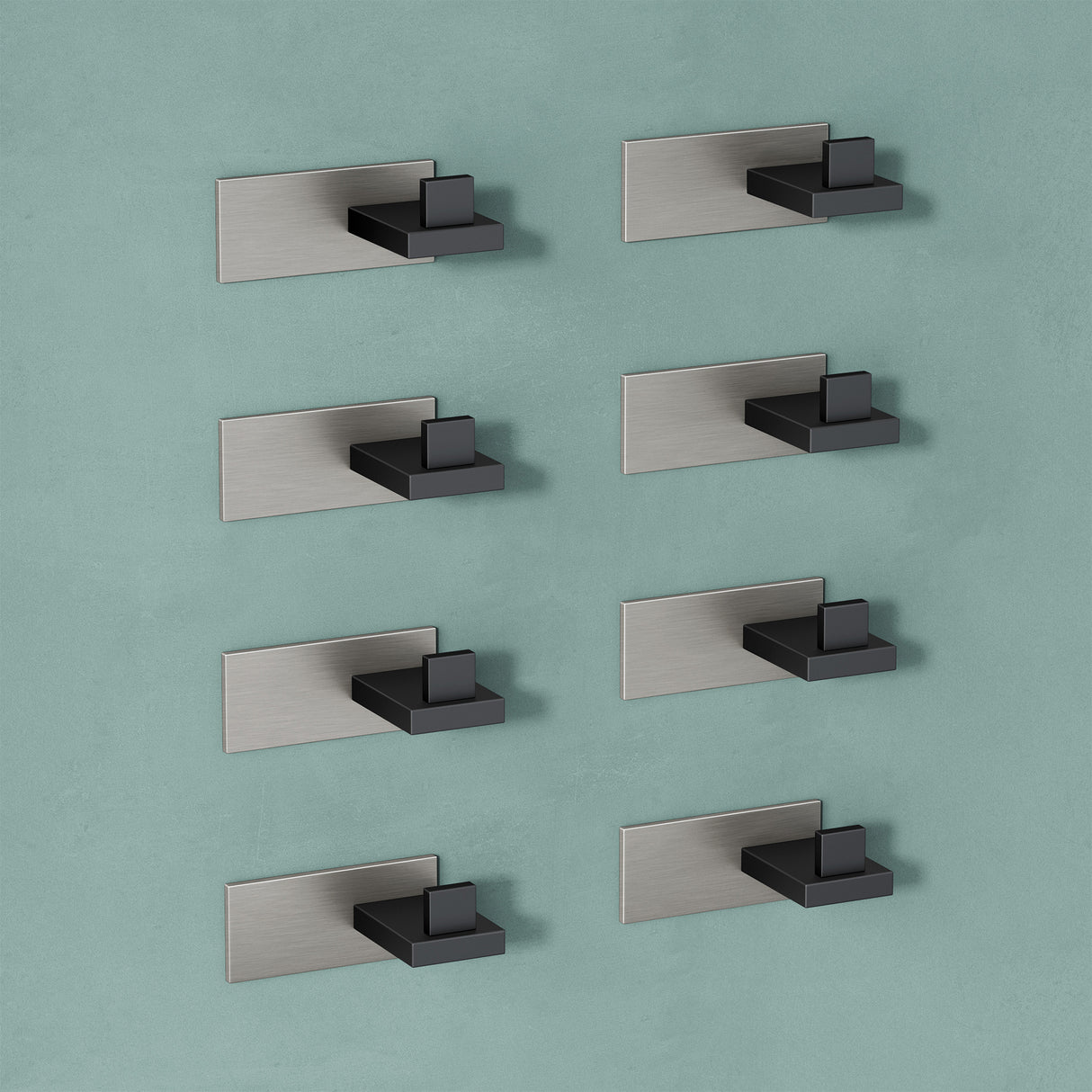 glasvilla Appendiabiti da Parete in Acciaio Inossidabile 304, Attaccapanni da Muro per Camera da Letto, Ingresso, Cucina, Stalo-06+Stalo-07