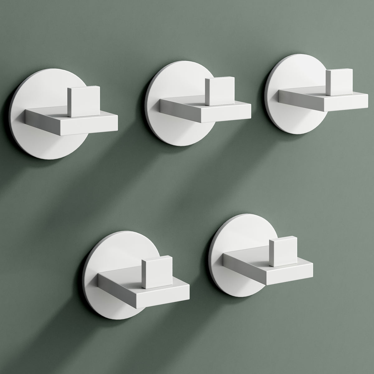 Glasvilla Design – Ganchos de pared de acero inoxidable Stalo-08 / Stalo-09 con montaje adhesivo o atornillado
