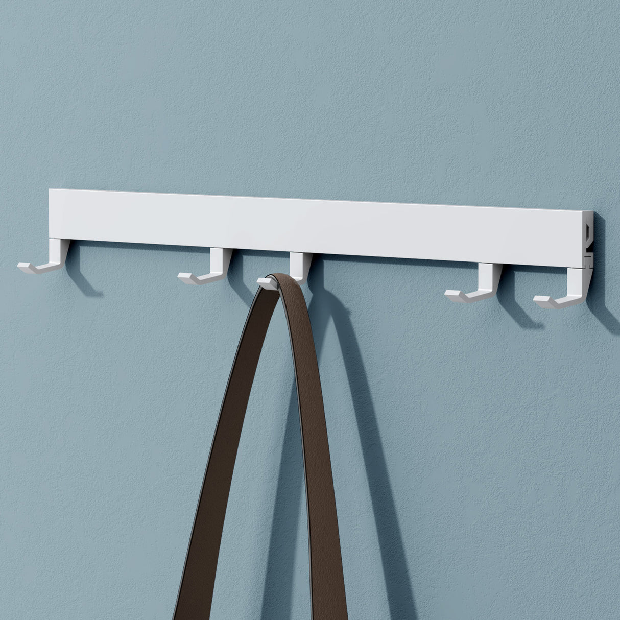 glasvilla Garderobenleiste mit verstellbaren Haken, Kleiderhaken aus Aluminium, Wandgarderobe Garderobenhaken Stalo-10