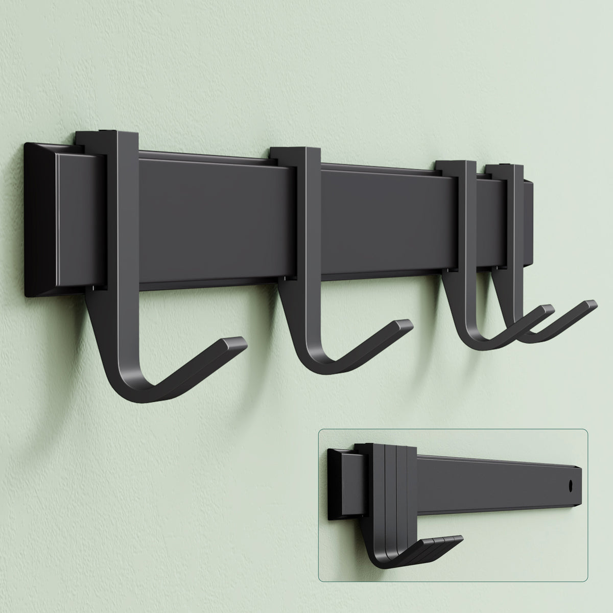 glasvilla Patère à visser ou à coller, porte-manteau en aluminium, patère murale Stalo-12