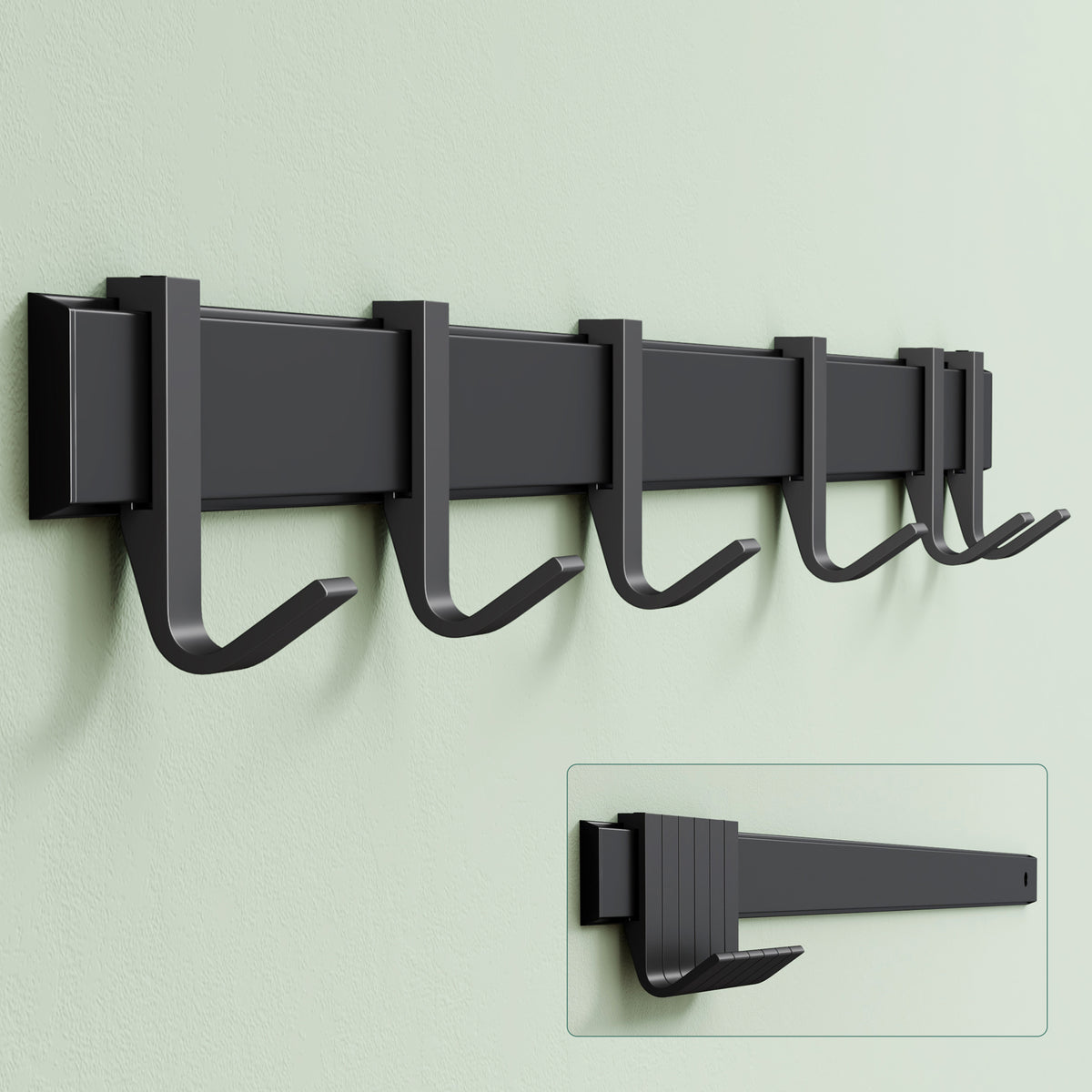 glasvilla Patère à visser ou à coller, porte-manteau en aluminium, patère murale Stalo-12