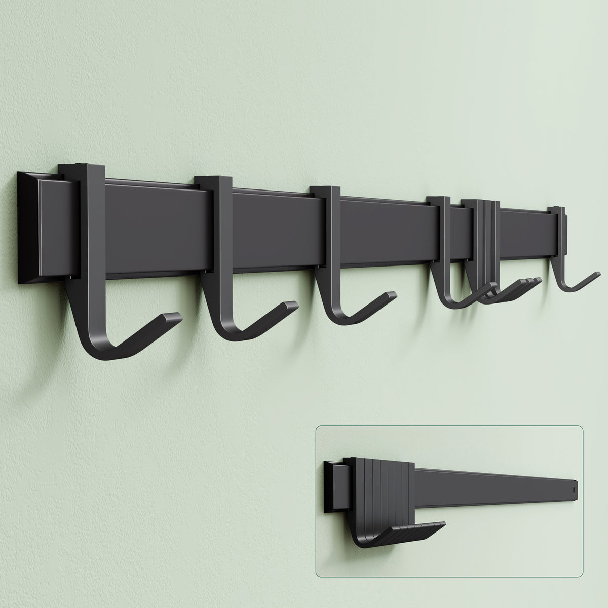 glasvilla Patère à visser ou à coller, porte-manteau en aluminium, patère murale Stalo-12